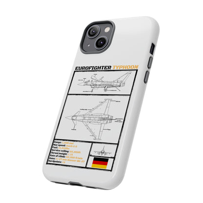 Eurofighter typhoon Schematic edition phone case (Luftwaffe Colour-Way)