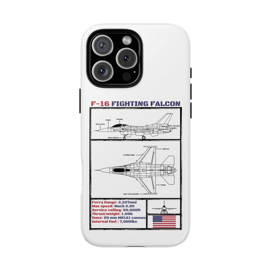 F-16 Fighting Falcon Schematic edition phone case (USAF Colour-Way)