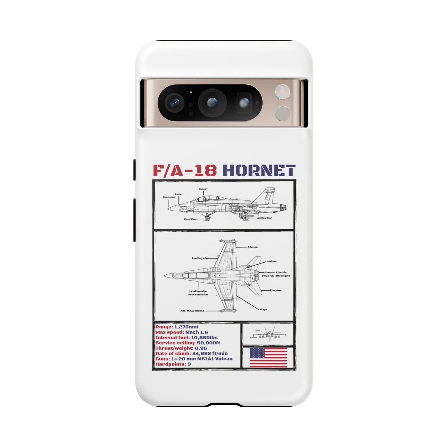 F/A-18 Hornet Schematic edition phone case