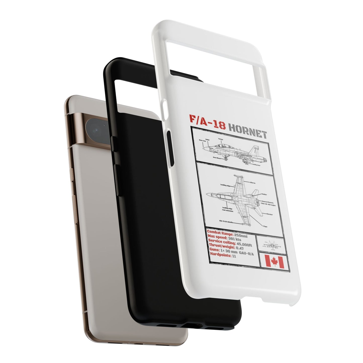 F/A-18 Hornet Schematic edition phone case (RCAF Colour-Way)