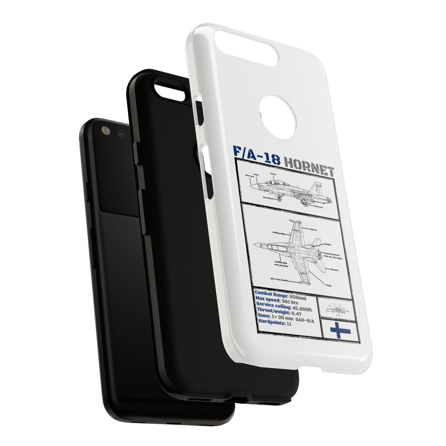 F/A-18 Hornet Schematic edition phone case (FAF Colour-Way)