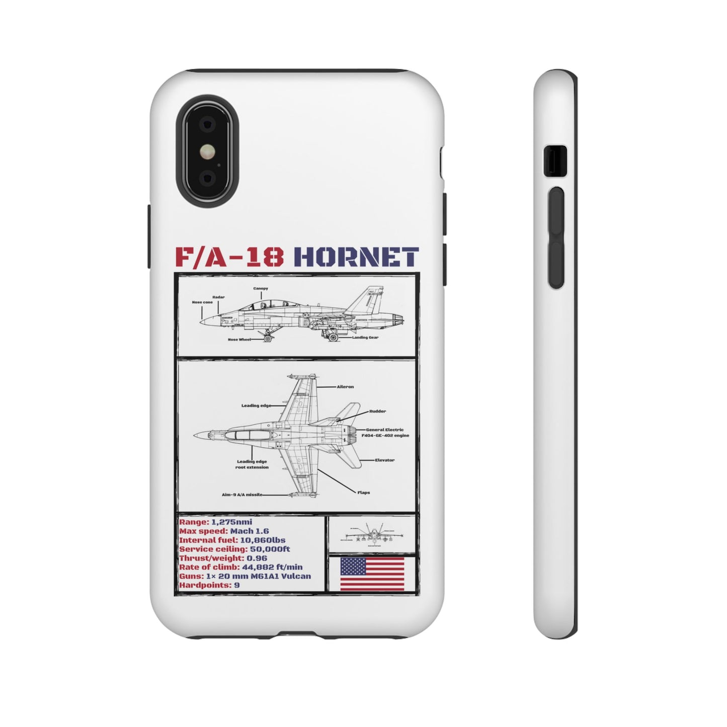 F/A-18 Hornet Schematic edition phone case