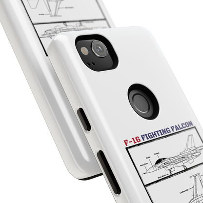 F-16 Fighting Falcon Schematic edition phone case (USAF Colour-Way)