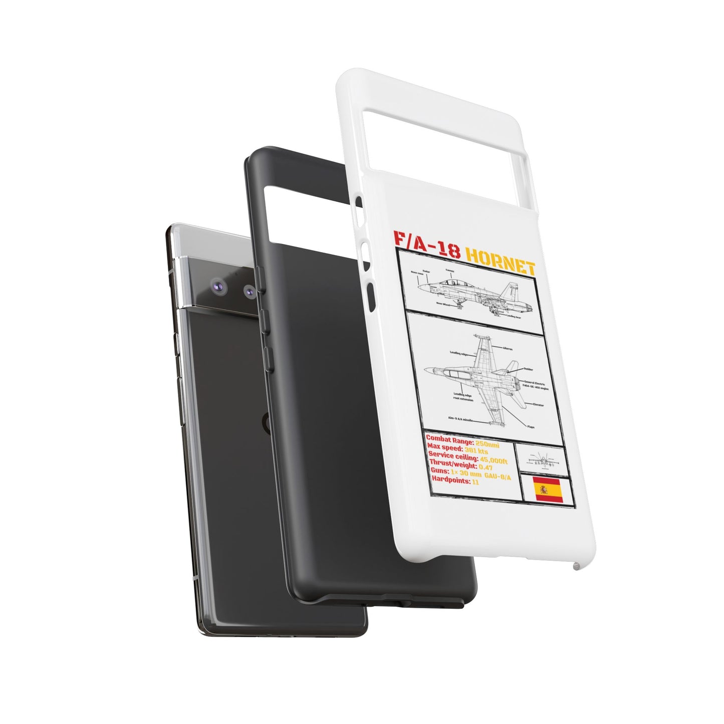 F/A-18 Hornet Schematic edition phone case (EDA Colour-Way)