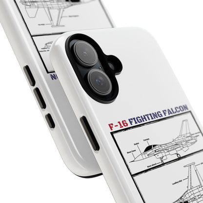 F-16 Fighting Falcon Schematic edition phone case (USAF Colour-Way)