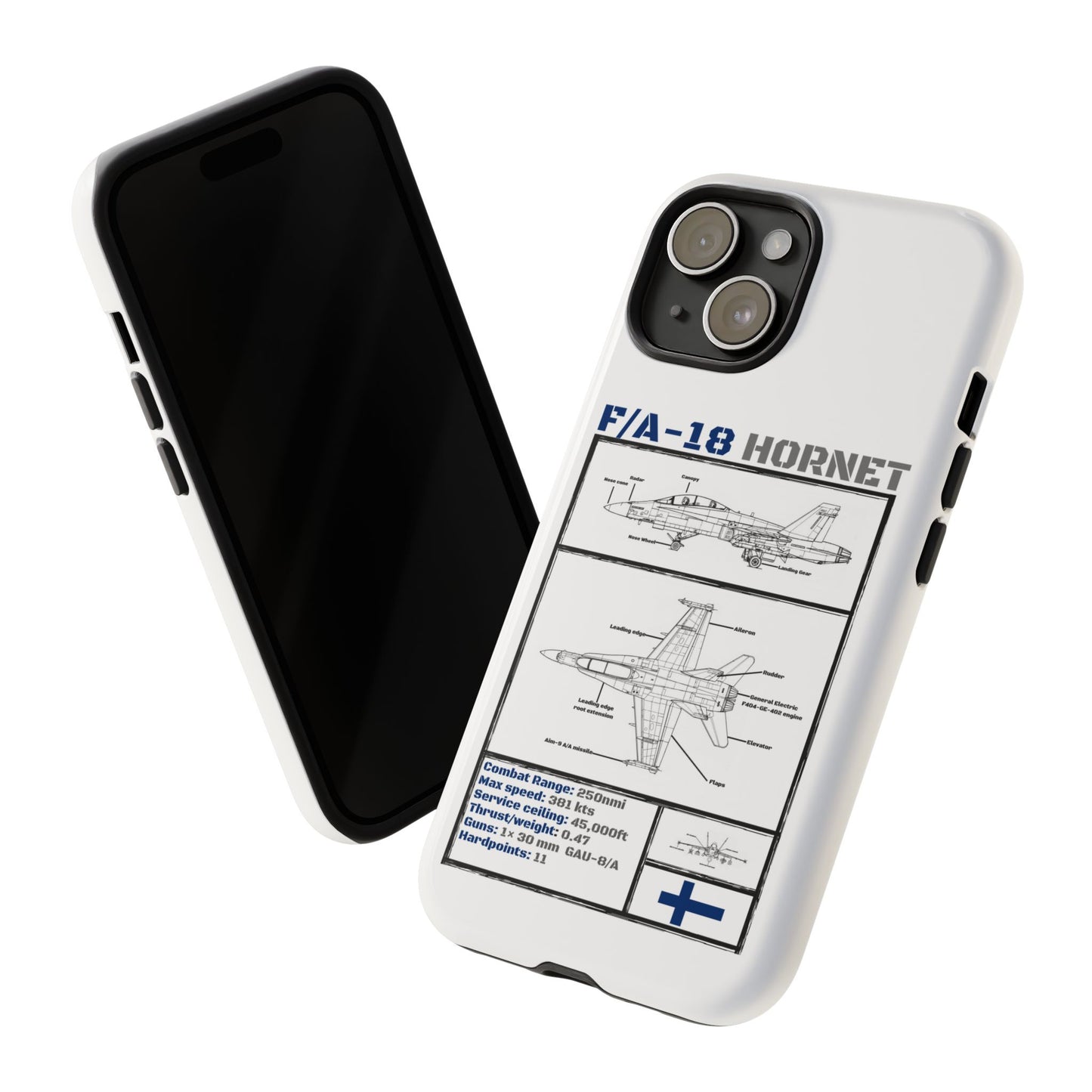 F/A-18 Hornet Schematic edition phone case (FAF Colour-Way)