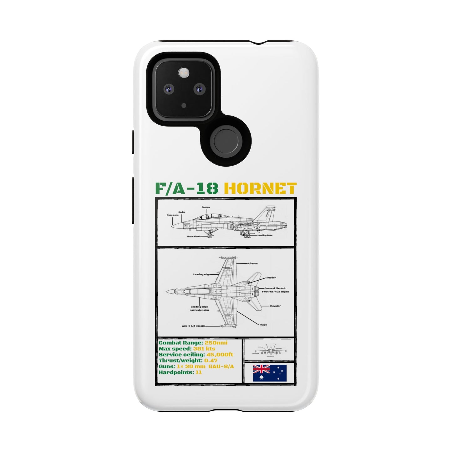 F/A-18 Hornet Schematic edition phone case (RAAF Colour-Way)