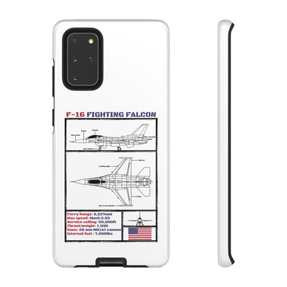 F-16 Fighting Falcon Schematic edition phone case (USAF Colour-Way)