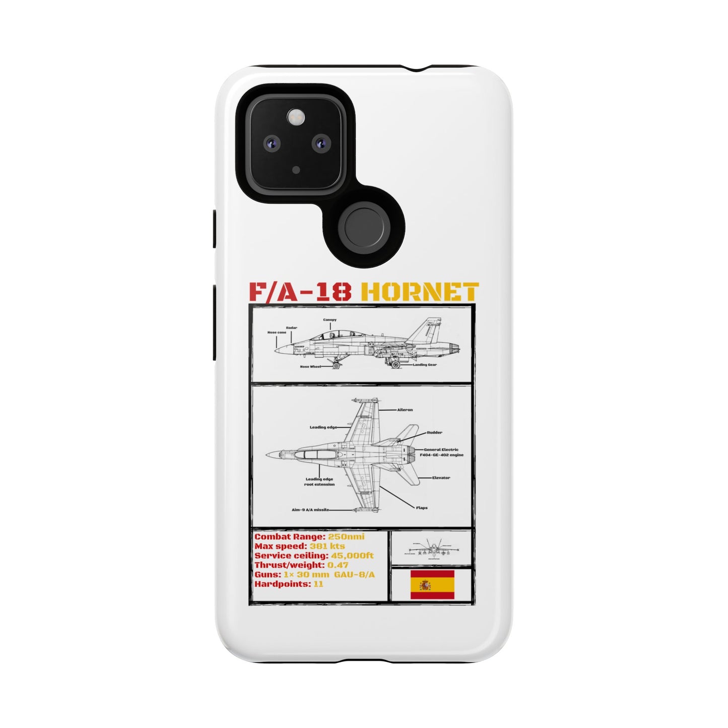 F/A-18 Hornet Schematic edition phone case (EDA Colour-Way)