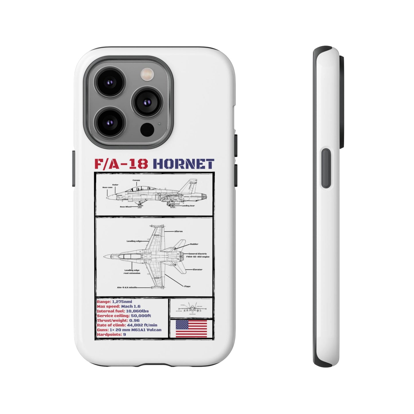 F/A-18 Hornet Schematic edition phone case (USAF Colour-Way)