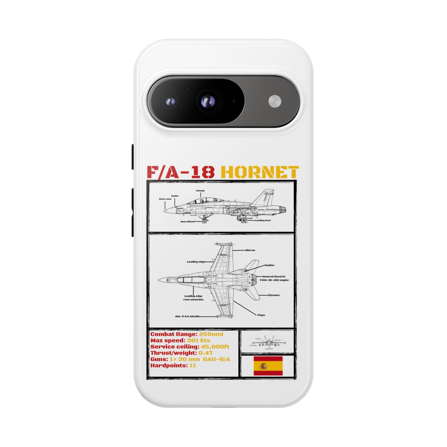 F/A-18 Hornet Schematic edition phone case (EDA Colour-Way)