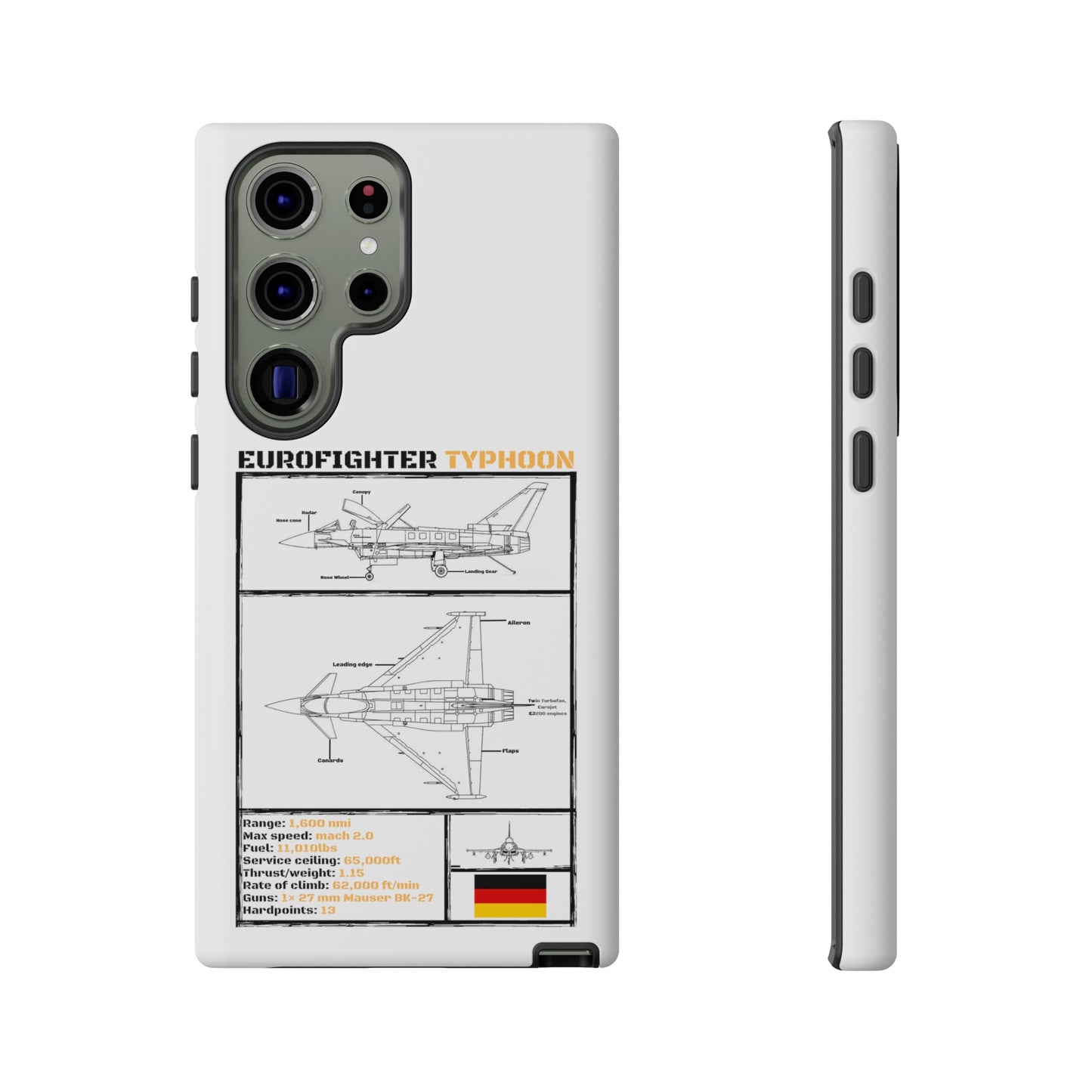 Eurofighter Typhoon Rigid Phone Case (Luftwaffe colour-ways)