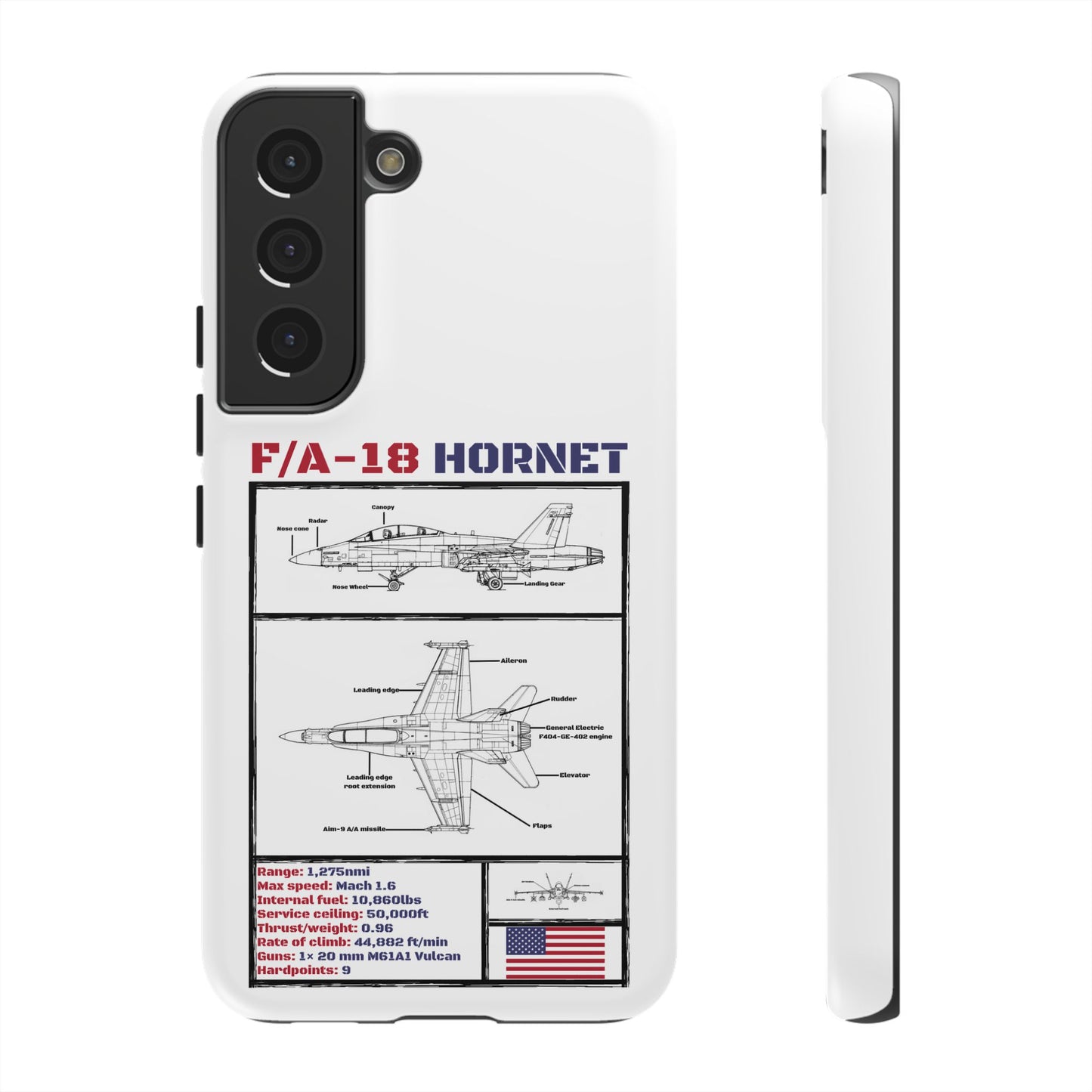 F/A-18 Hornet Schematic edition phone case