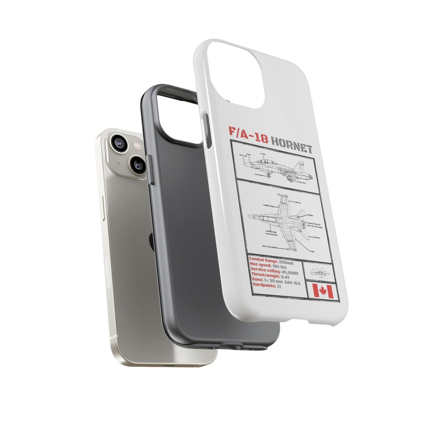 F/A-18 Hornet Schematic edition phone case (RCAF Colour-Way)