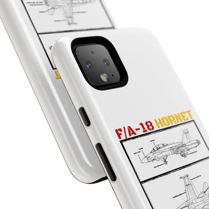 F/A-18 Hornet Schematic edition phone case (EDA Colour-Way)