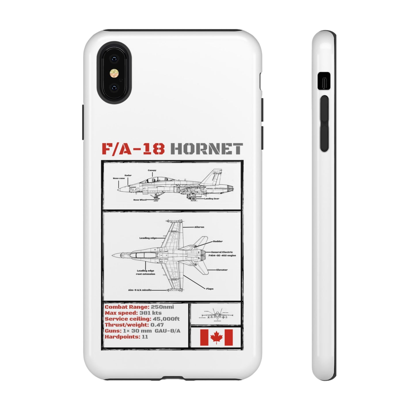 F/A-18 Hornet Schematic edition phone case (RCAF Colour-Way)