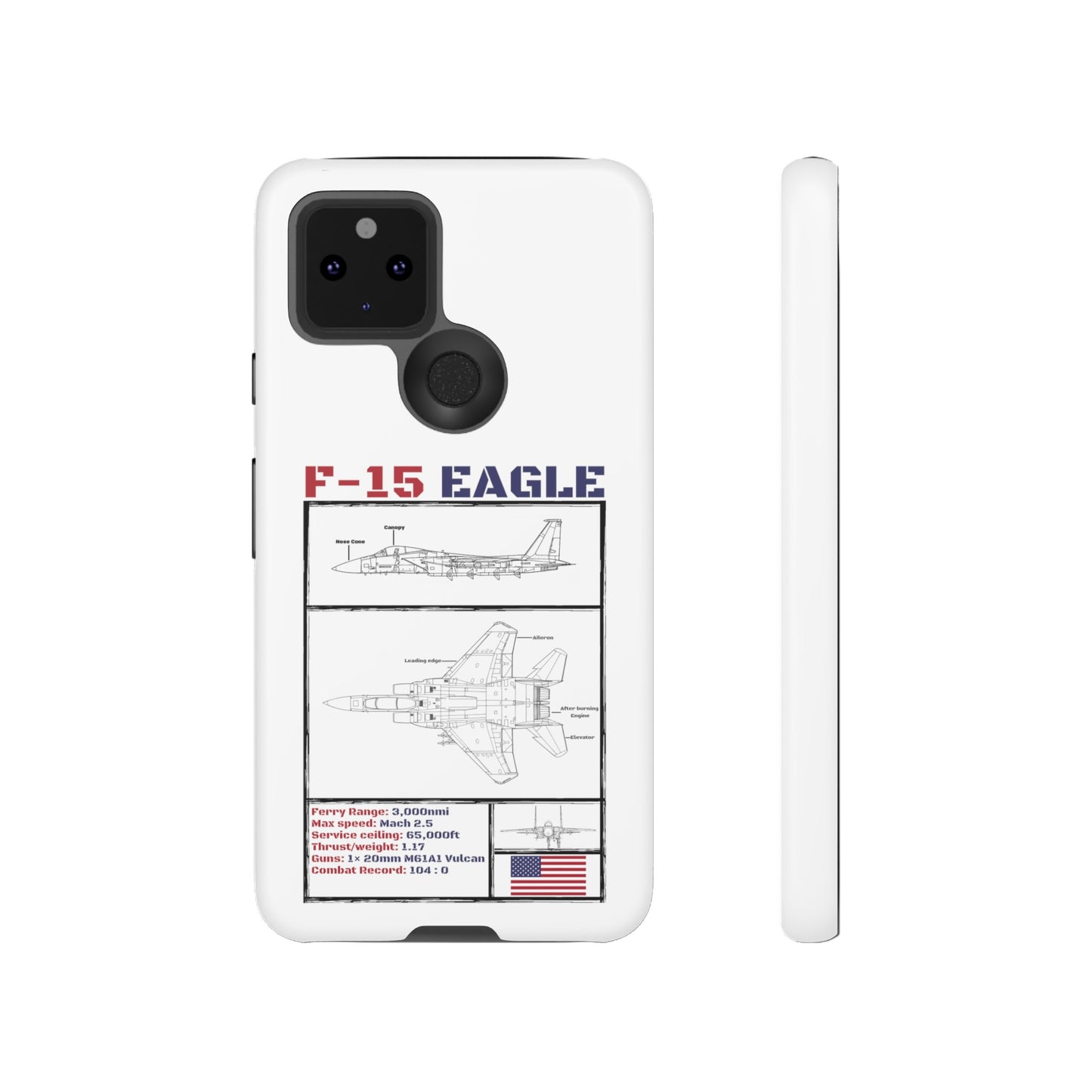 F-15 Schematic rigid Phone Case (USAF colour-ways)