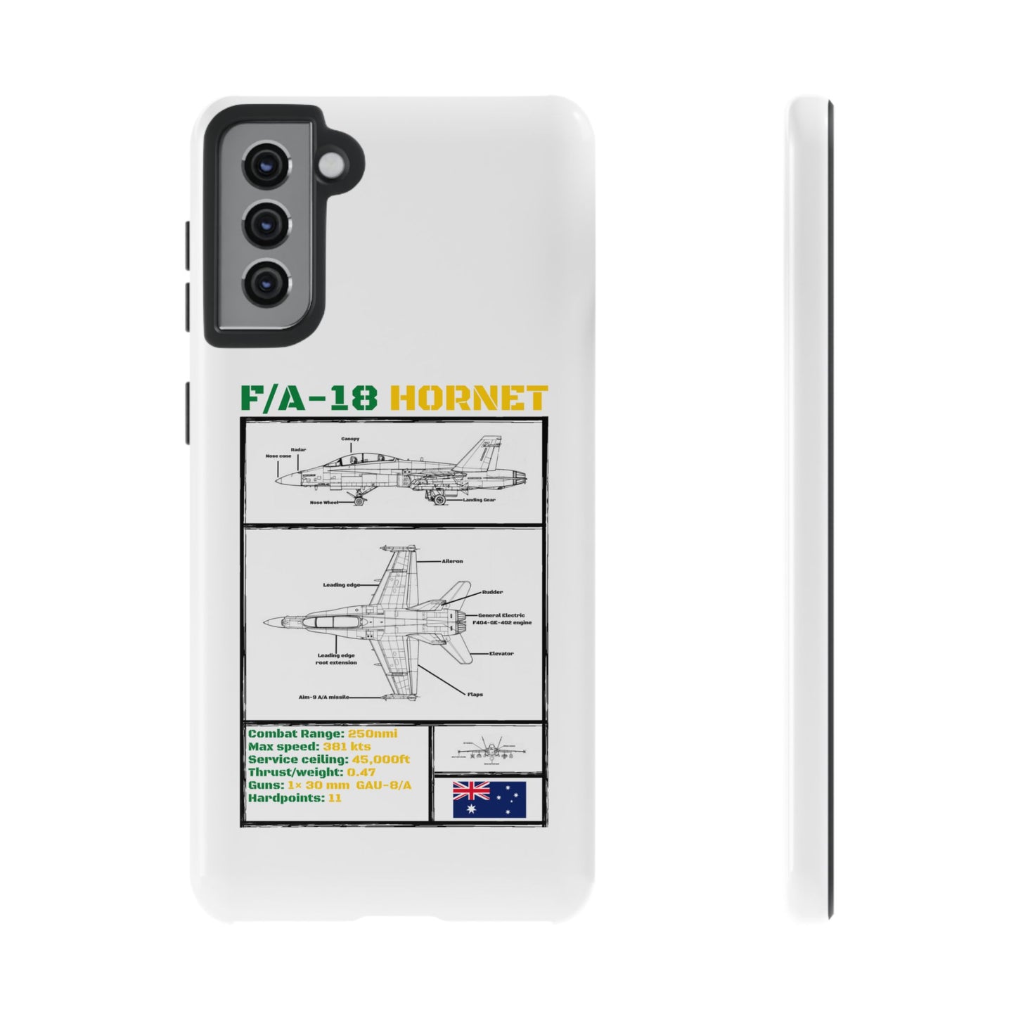 F/A-18 Hornet Schematic edition phone case (RAAF Colour-Way)