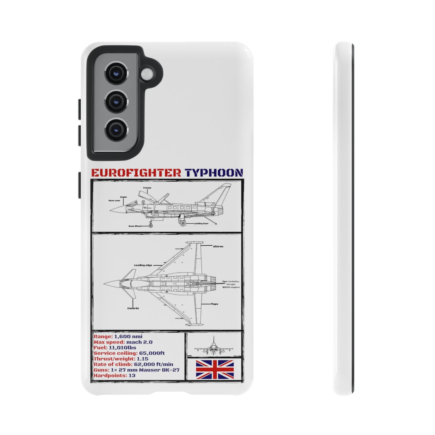 Eurofighter Typhoon Rigid Phone Case (RAF colour-ways)