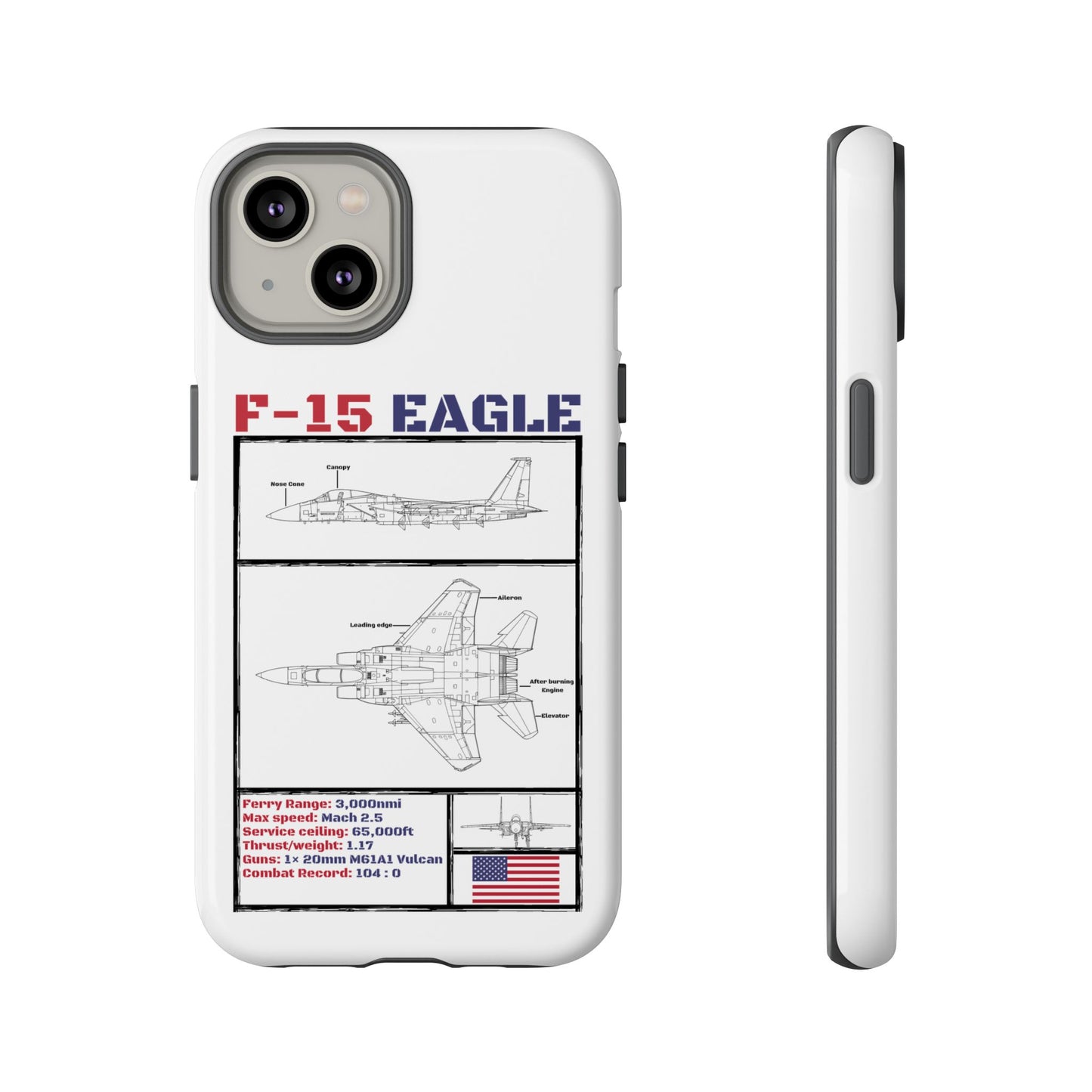 F-15 Schematic edition phone case