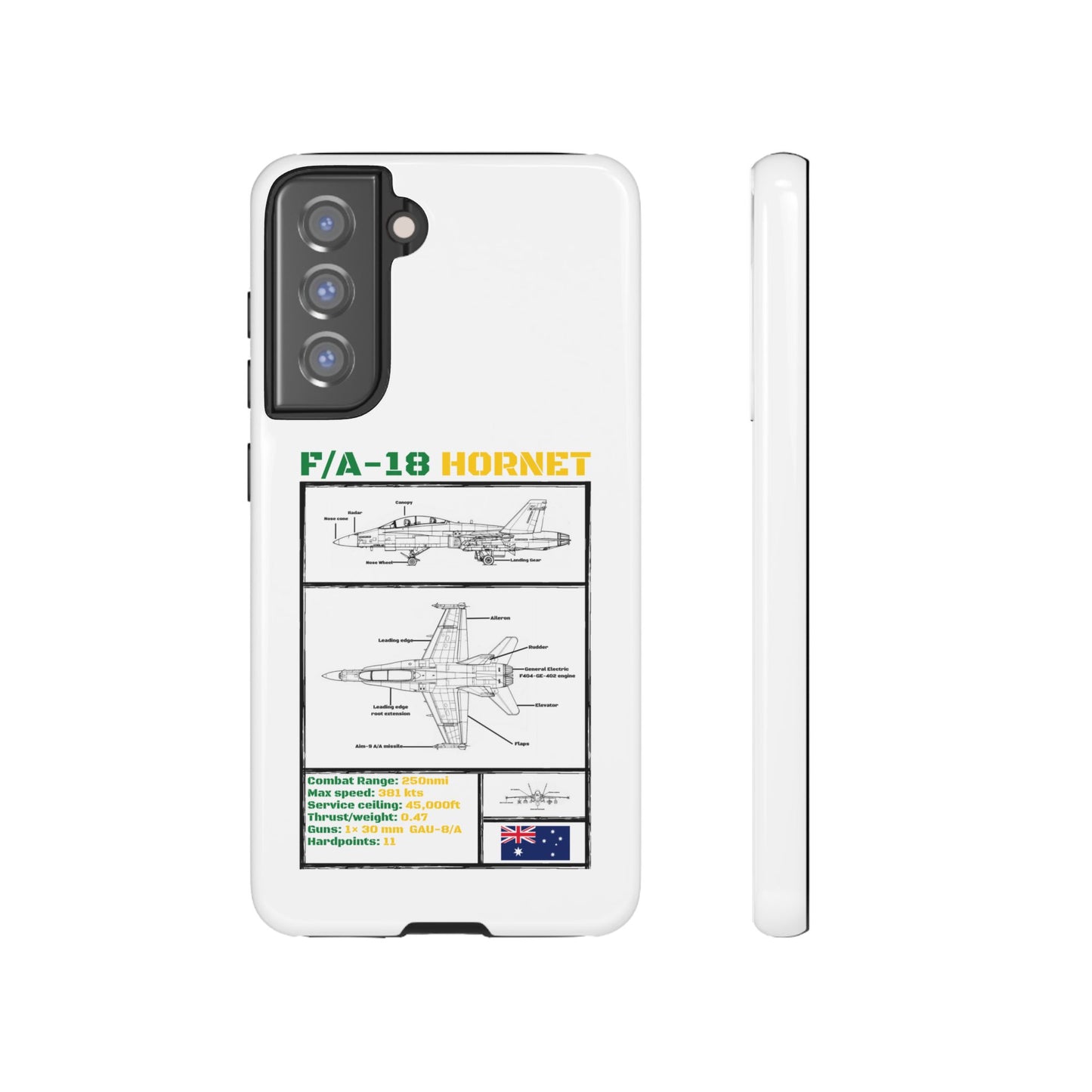 F/A-18 Hornet Schematic edition phone case (RAAF Colour-Way)