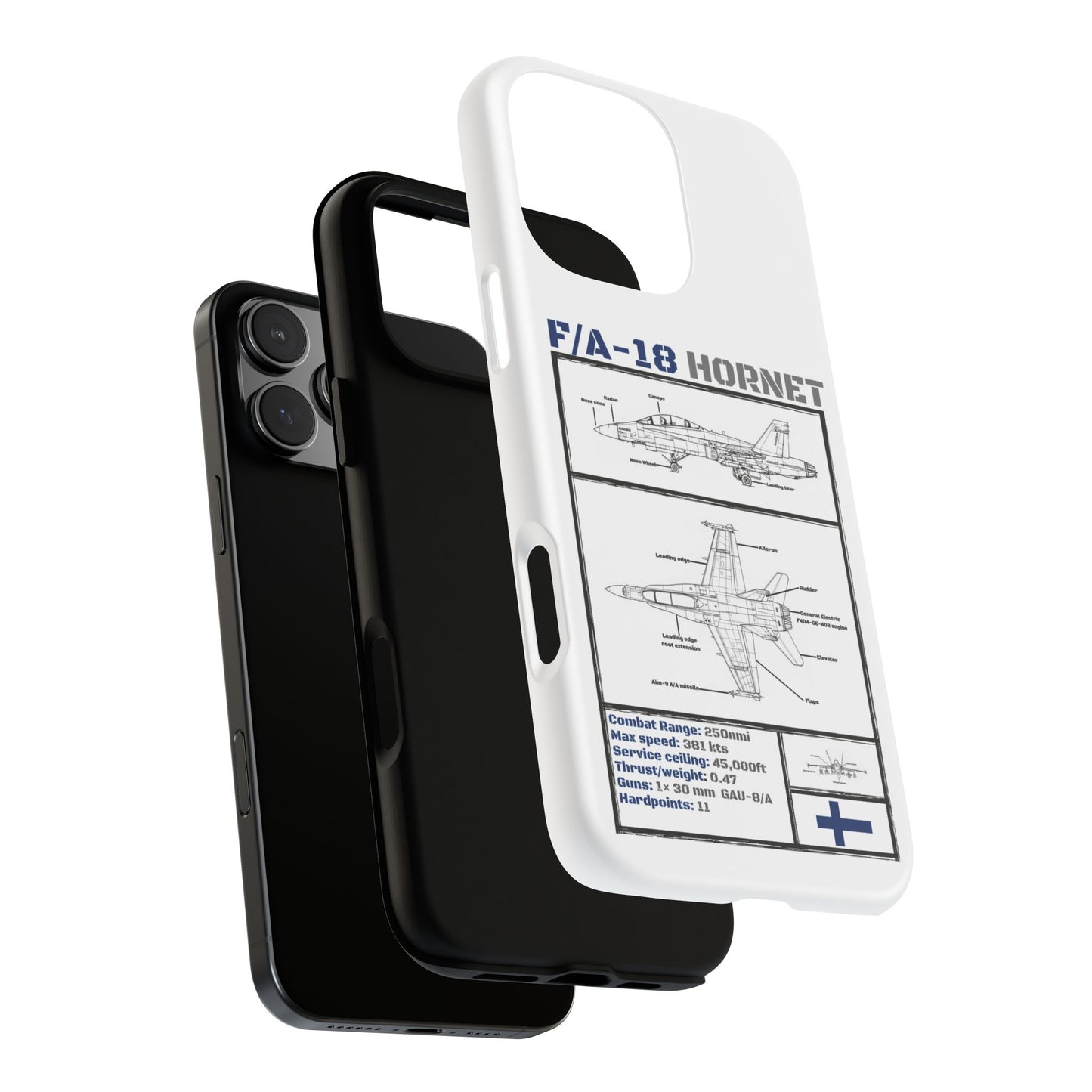 F/A-18 Hornet Schematic edition phone case (FAF Colour-Way)