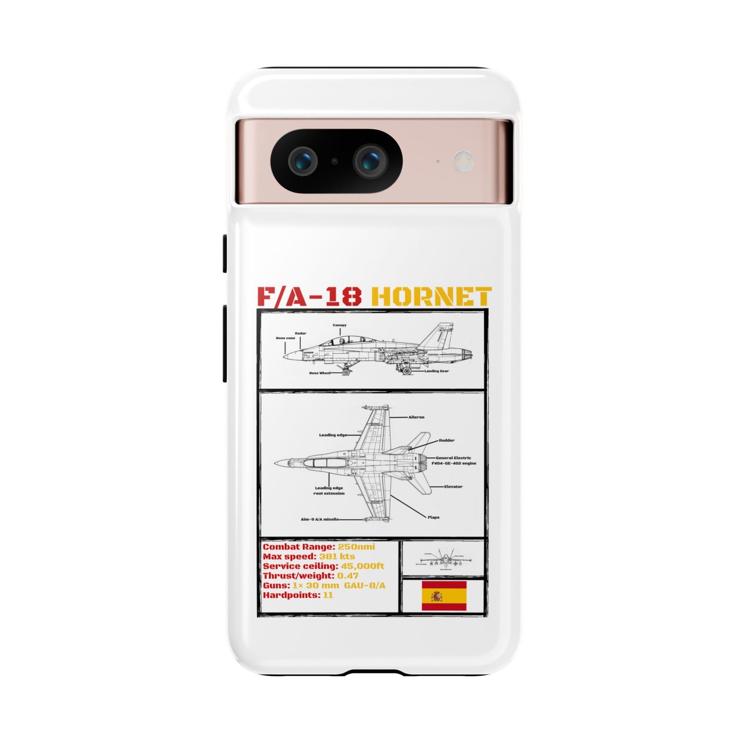 F/A-18 Hornet Schematic edition phone case (EDA Colour-Way)