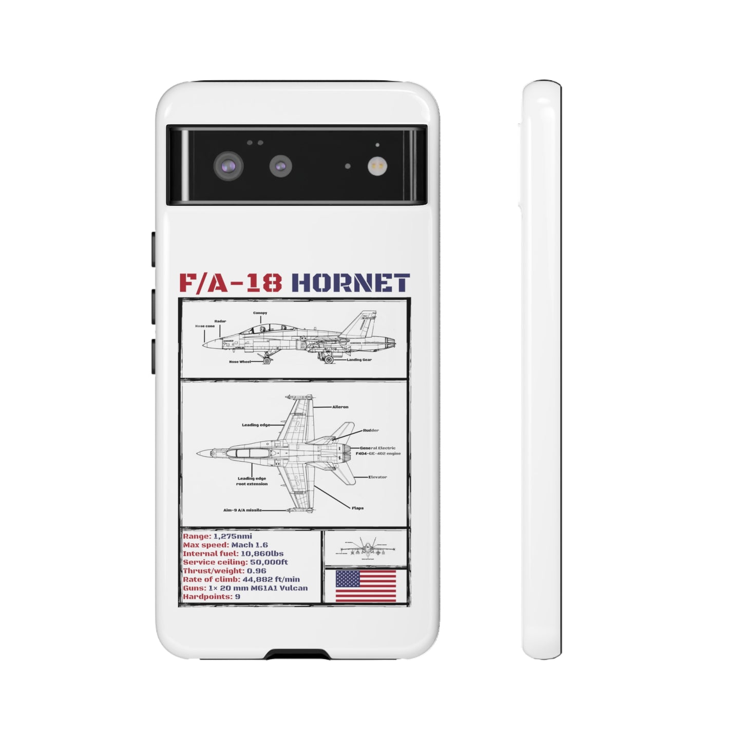 F/A-18 Schematic Rigid Phone Case (USAF colour-ways)