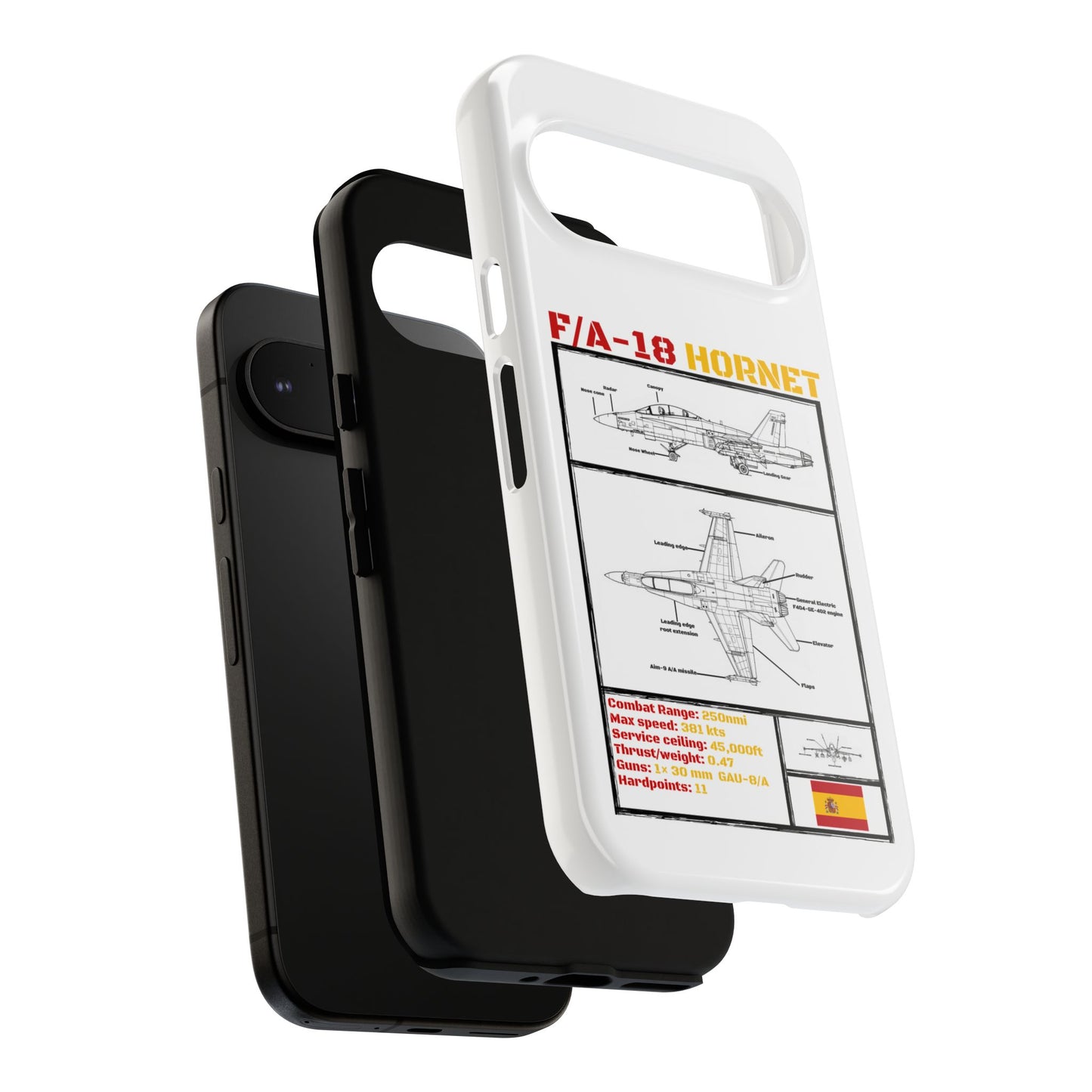 F/A-18 Hornet Schematic edition phone case (EDA Colour-Way)