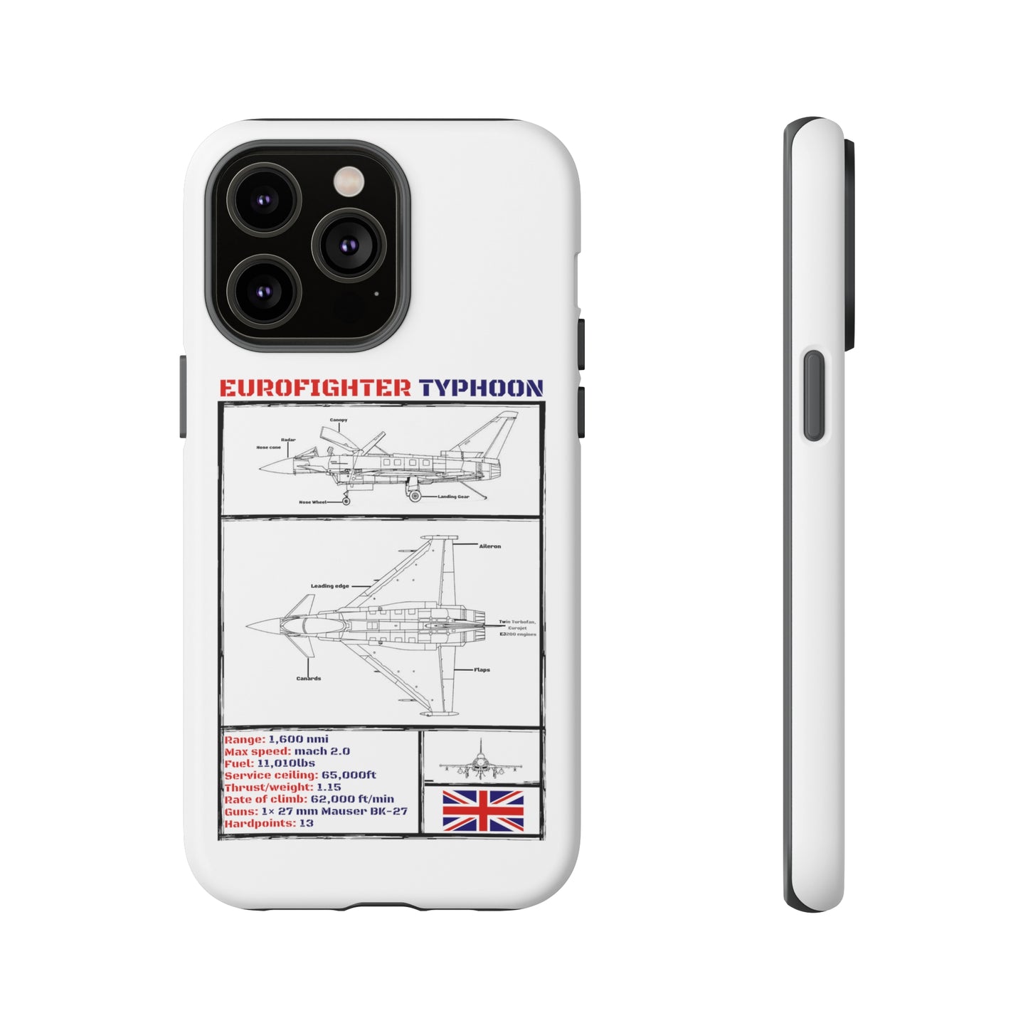 Eurofighter Typhoon Rigid Phone Case (RAF colour-ways)