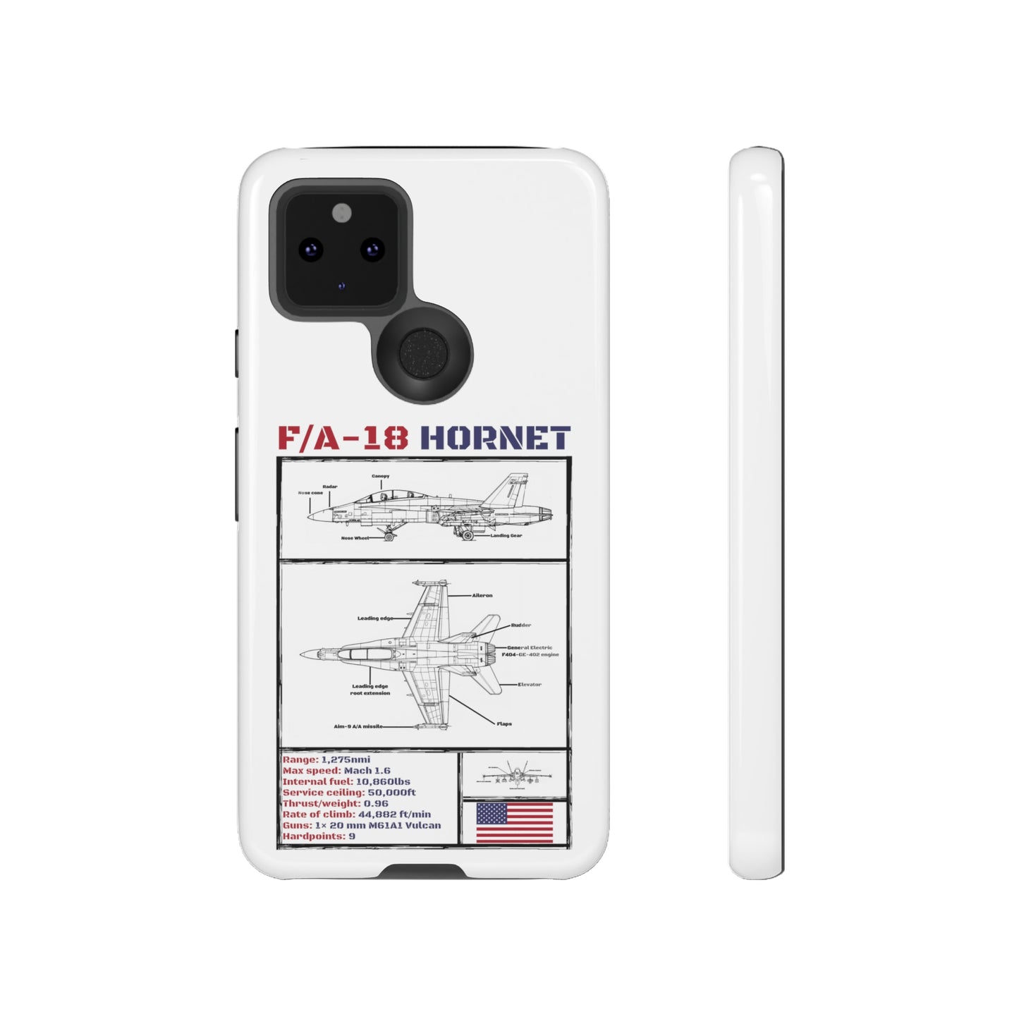 F/A-18 Schematic Rigid Phone Case (USAF colour-ways)