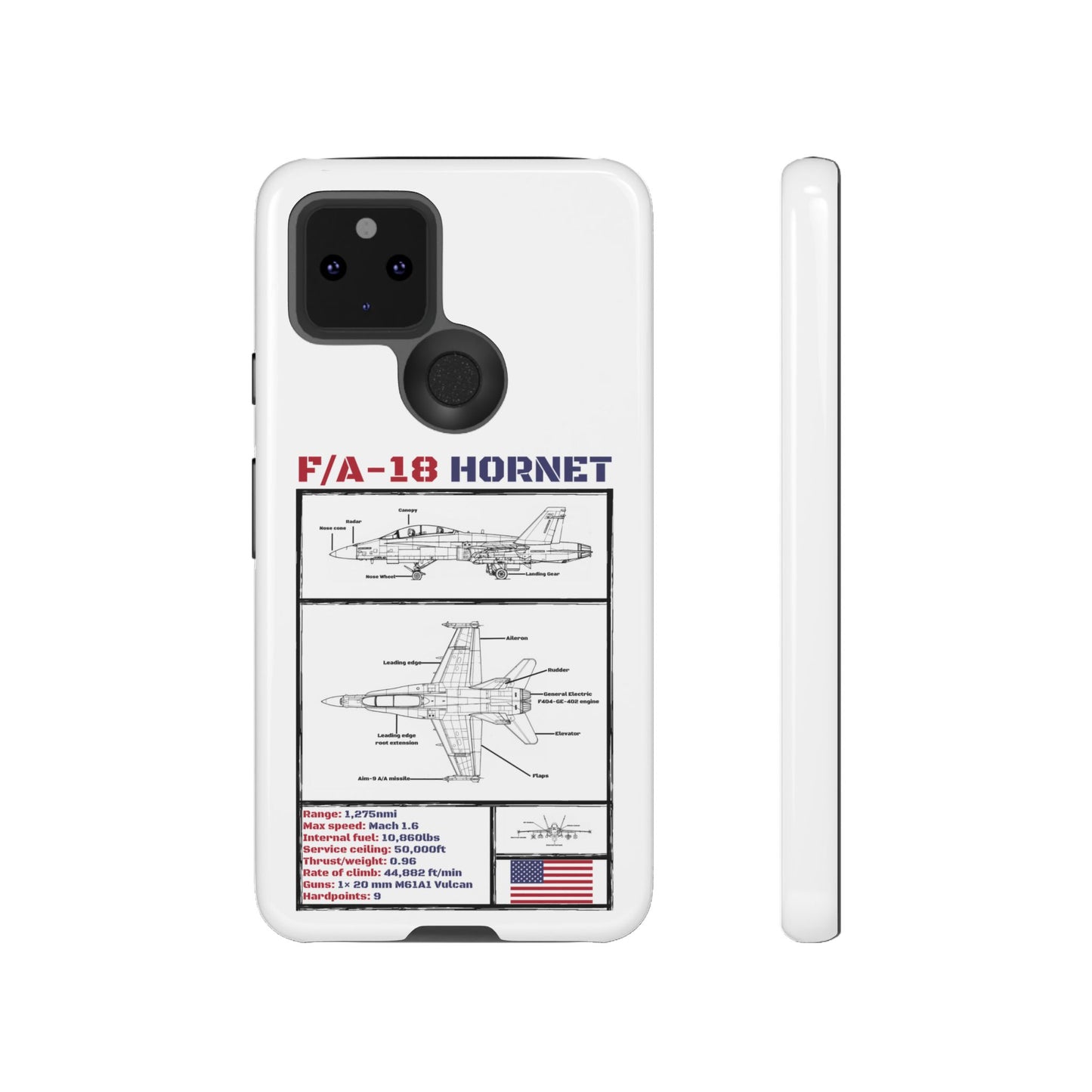 F/A-18 Hornet Schematic edition phone case (USAF Colour-Way)