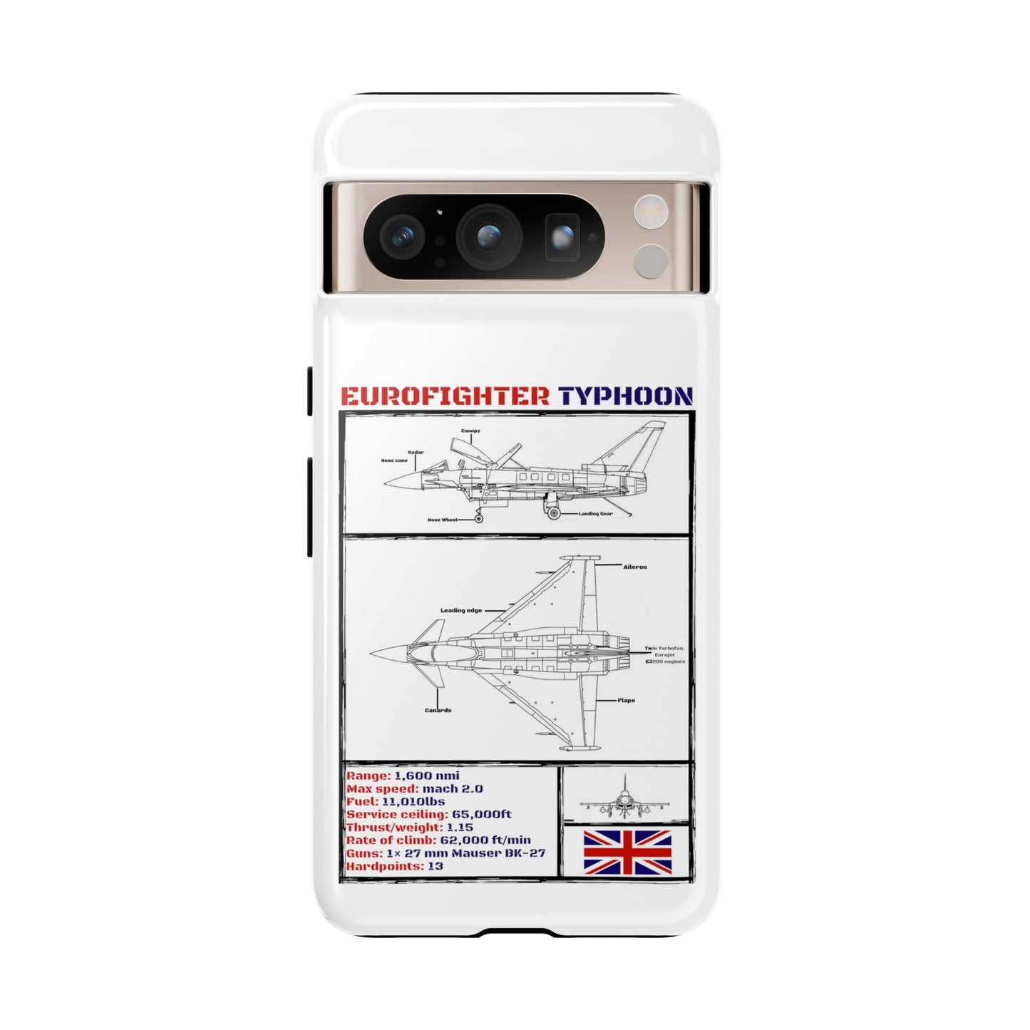 Eurofighter Typhoon Rigid Phone Case (RAF colour-ways)