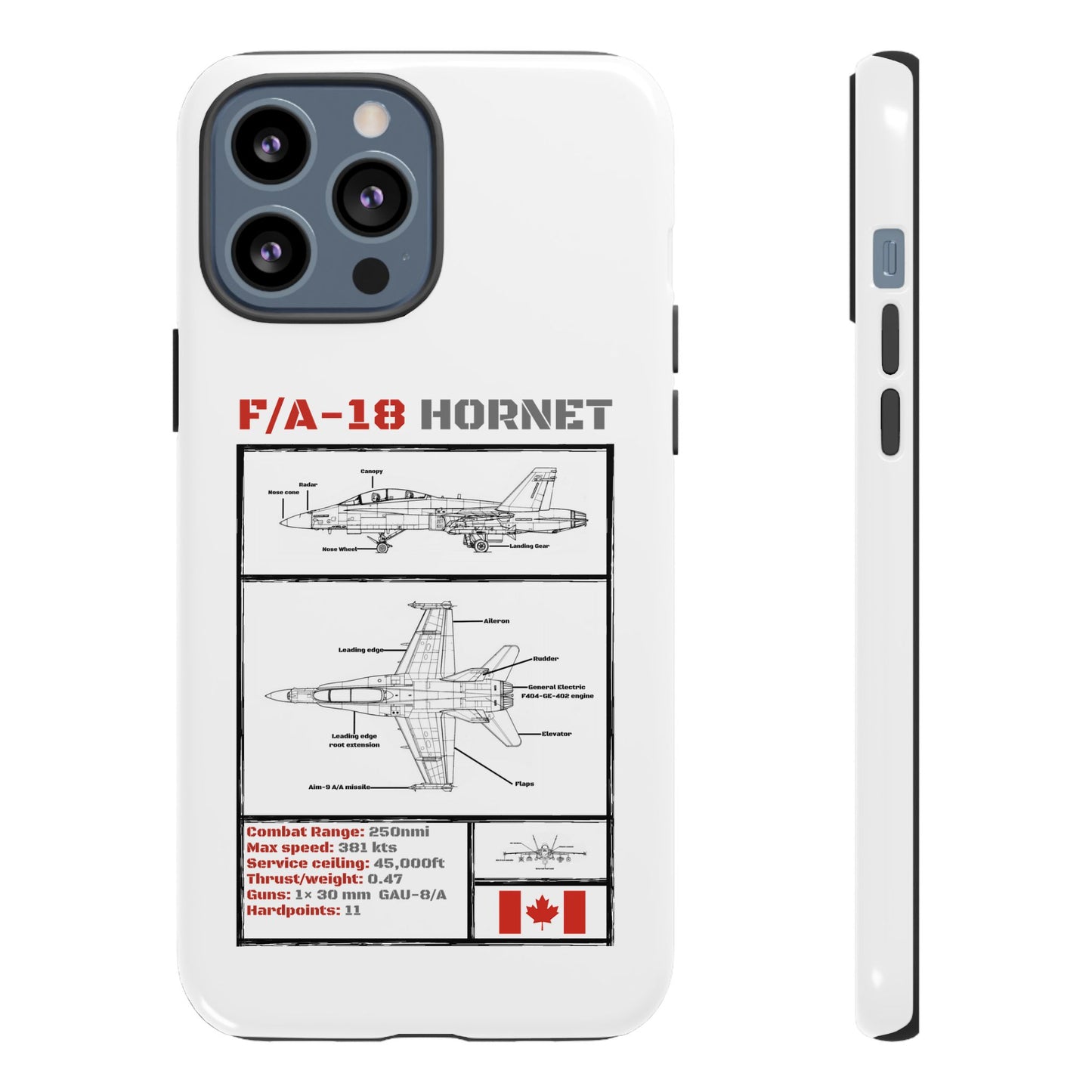 F/A-18 Hornet Schematic edition phone case (RCAF Colour-Way)
