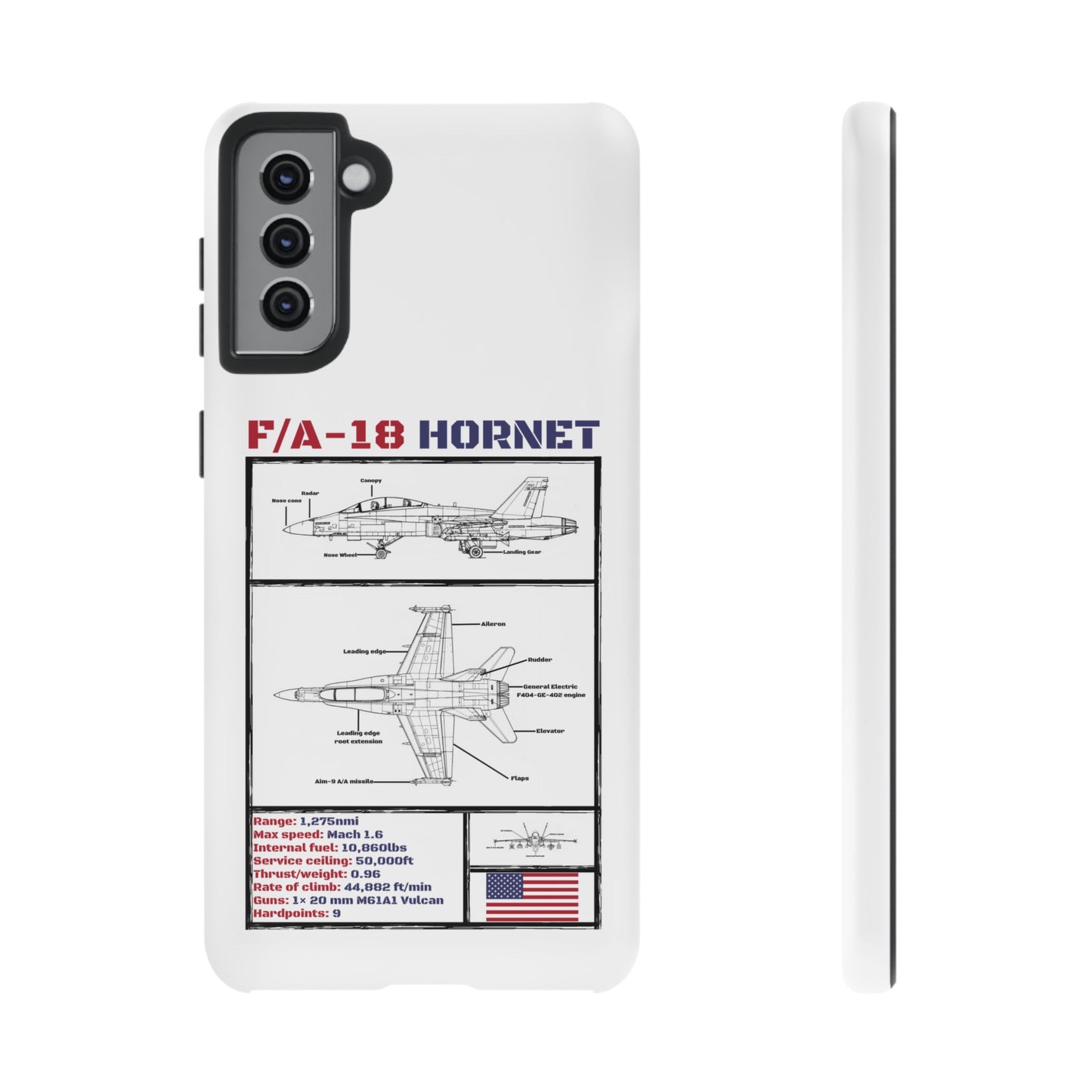 F/A-18 Hornet Schematic edition phone case