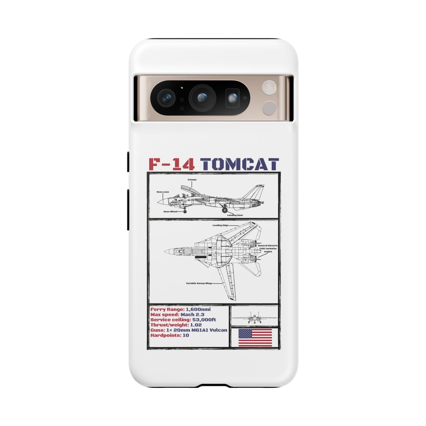 F-14 Tomcat Schematic edition phone case