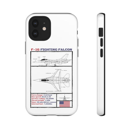 F-16 Schematic rigid Phone Case (USAF colour-ways)