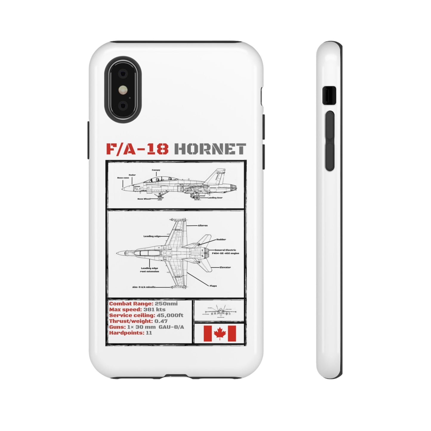 F/A-18 Hornet Schematic edition phone case (RCAF Colour-Way)