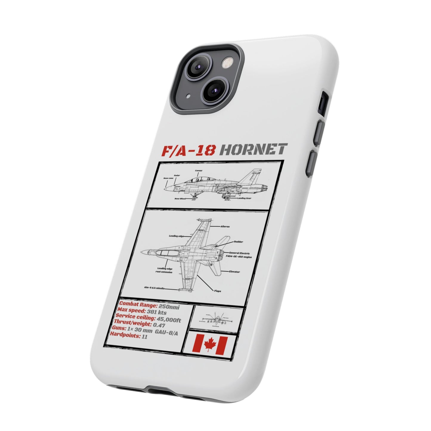 F/A-18 Hornet Schematic edition phone case (RCAF Colour-Way)
