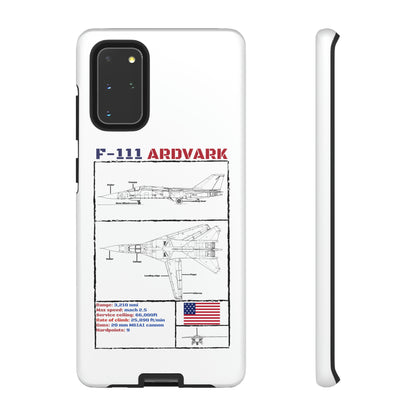 F111 Aardvark  Schematic Durable Phone Case (USAF Colourways)