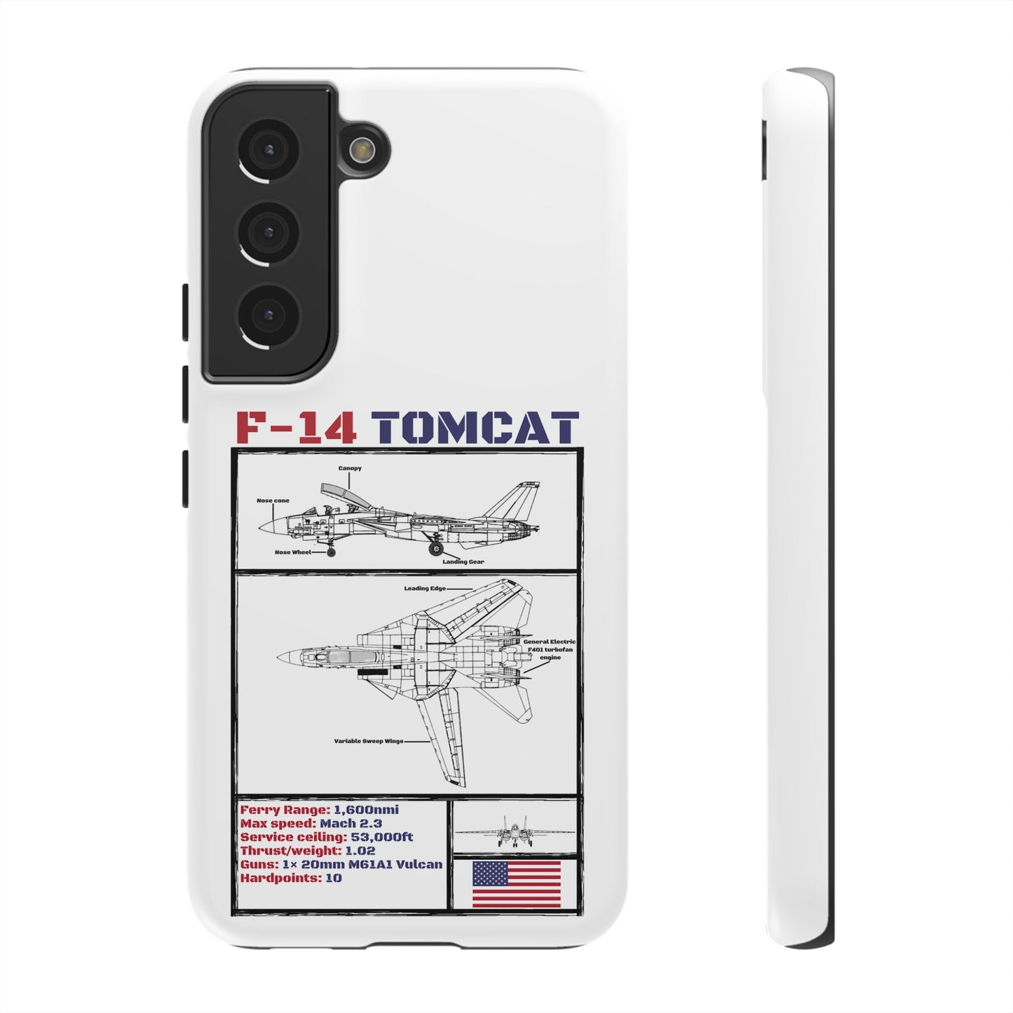 F-14 Tomcat Schematic edition phone case