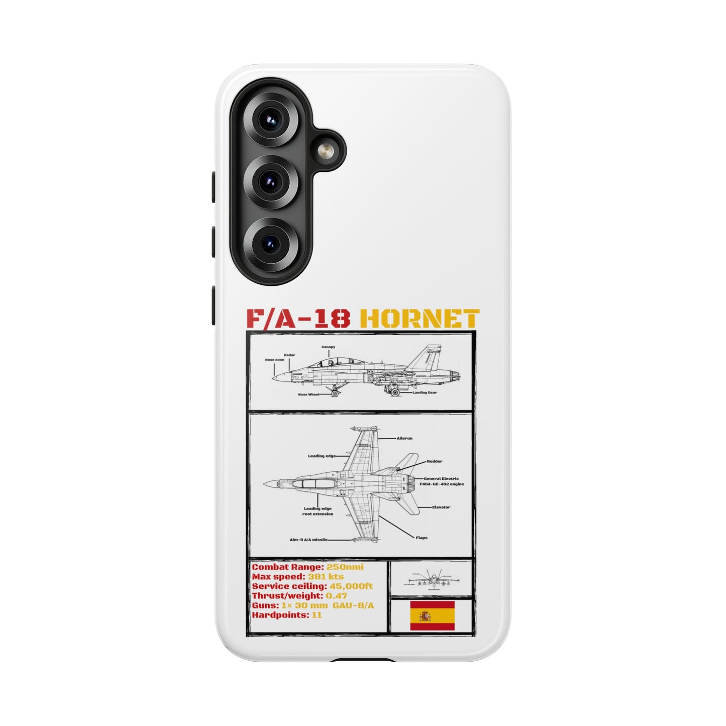 F/A-18 Hornet Schematic edition phone case (EDA Colour-Way)
