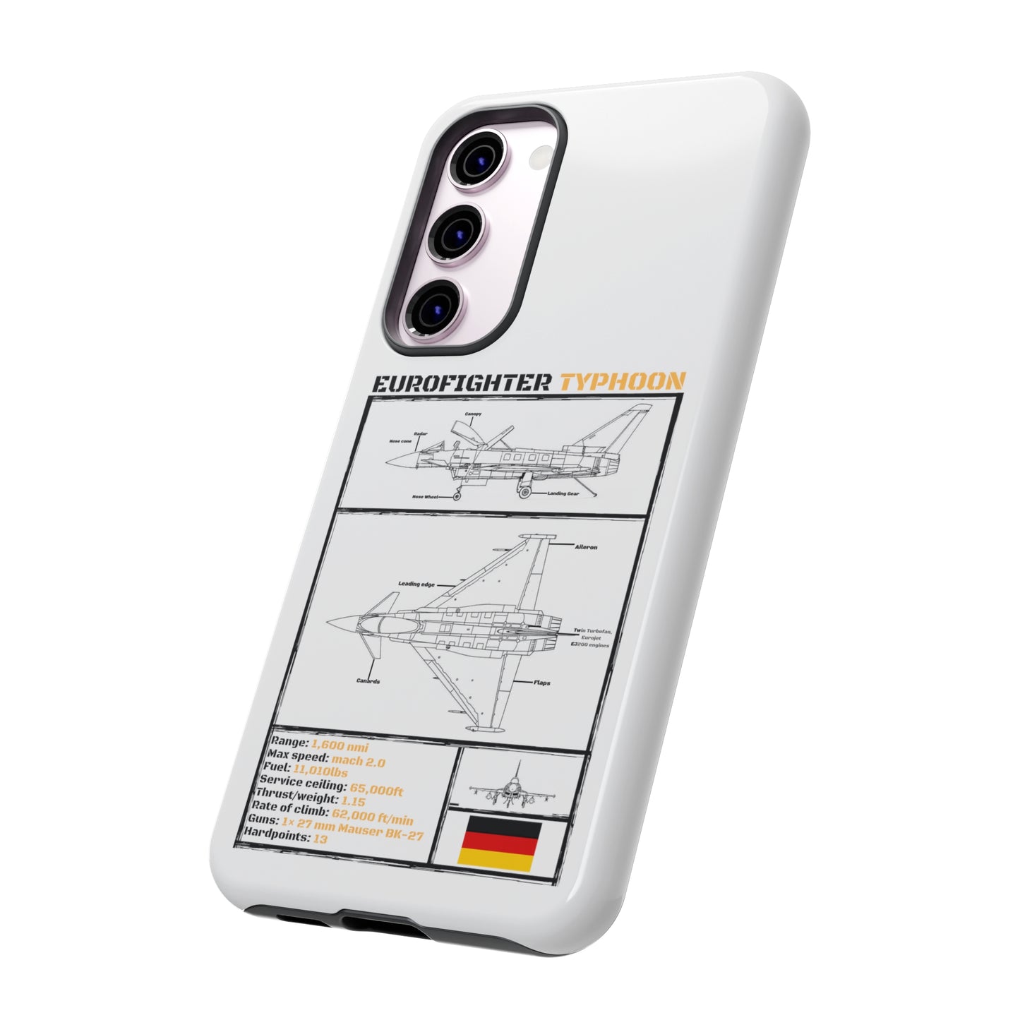 Eurofighter Typhoon Rigid Phone Case (Luftwaffe colour-ways)