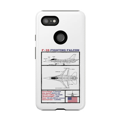 F-16 Fighting Falcon Schematic edition phone case (USAF Colour-Way)