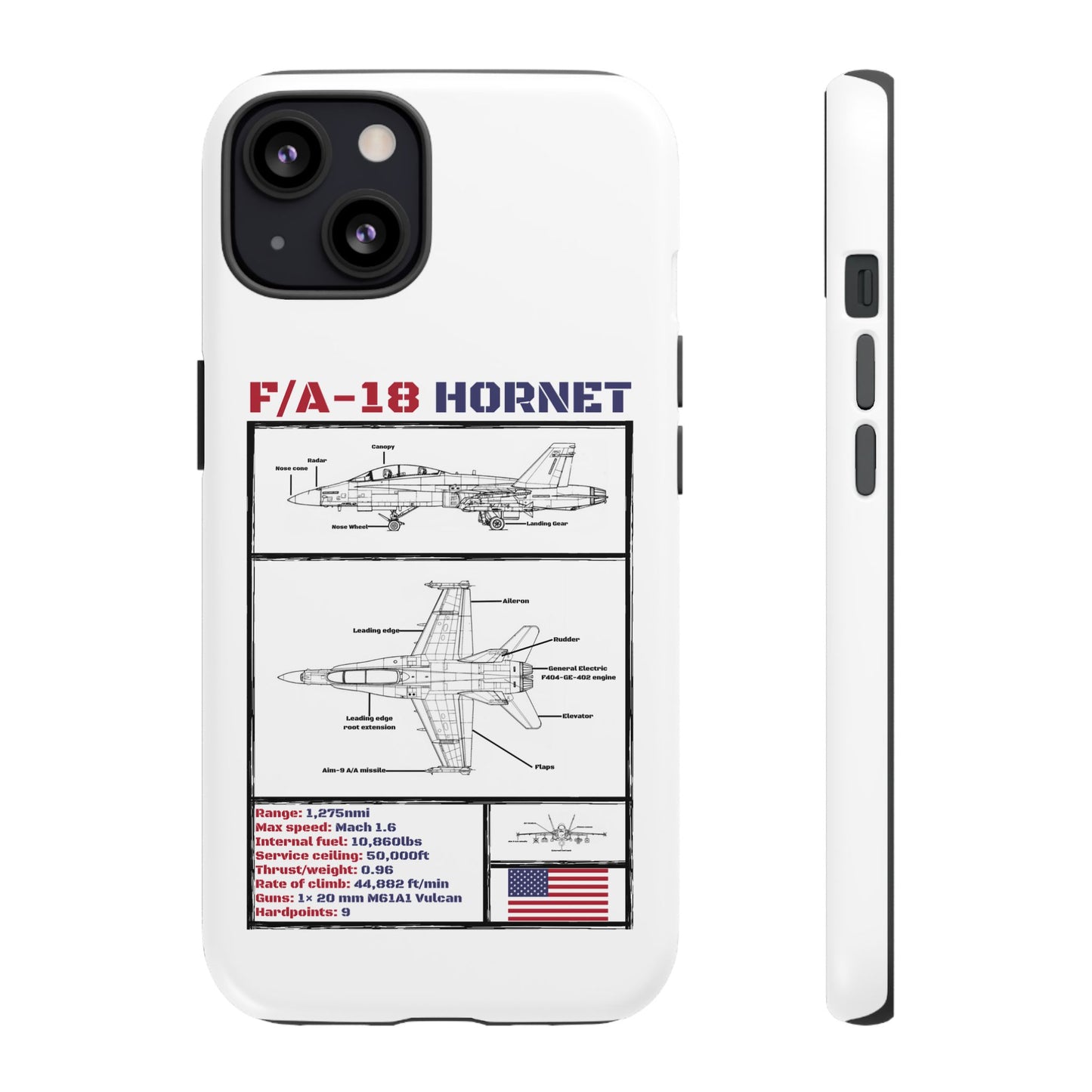 F/A-18 Hornet Schematic edition phone case