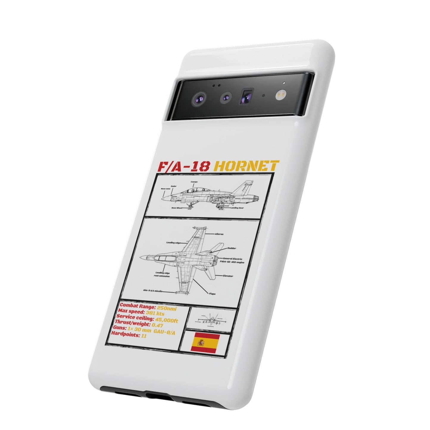 F/A-18 Hornet Schematic edition phone case (EDA Colour-Way)
