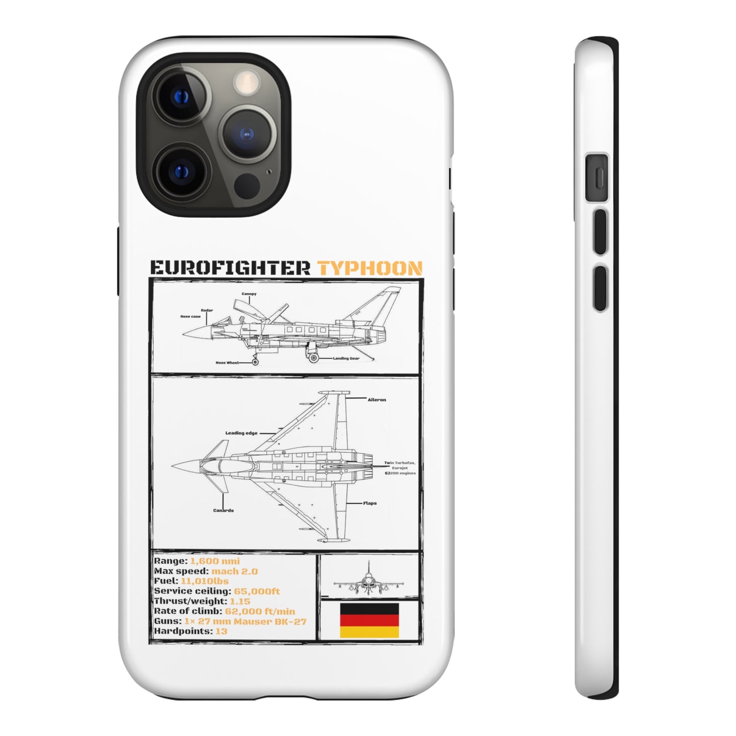 Eurofighter Typhoon Rigid Phone Case (Luftwaffe colour-ways)