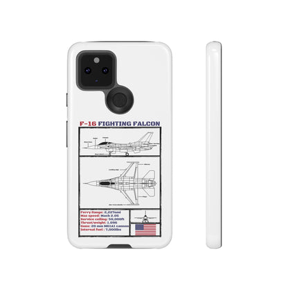 F-16 Fighting Falcon Schematic edition phone case (USAF Colour-Way)