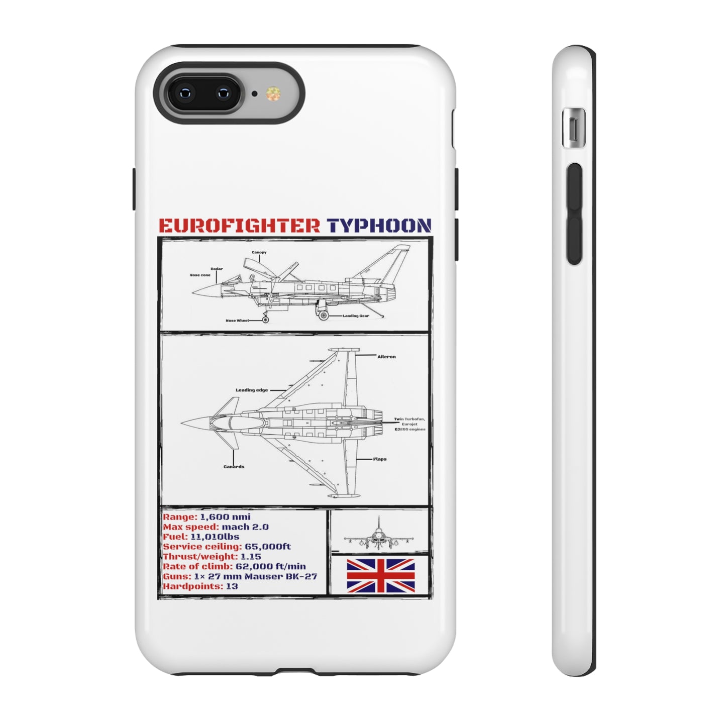 Eurofighter Typhoon Rigid Phone Case (RAF colour-ways)