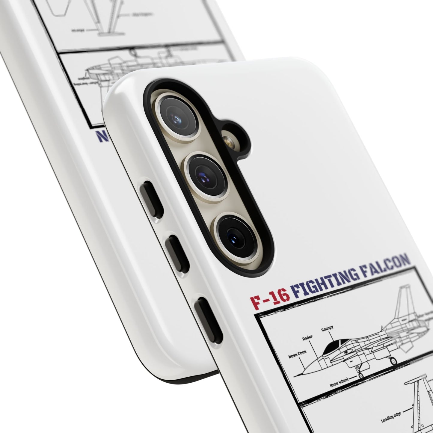 F-16 Fighting Falcon Schematic edition phone case (USAF Colour-Way)